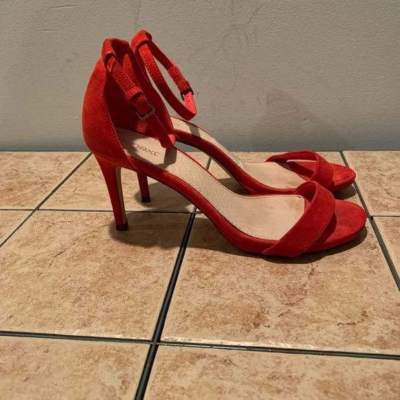 Next Heeled Sandals in Red UK Size 6.5/US 8.5 - Picture 5 of 11